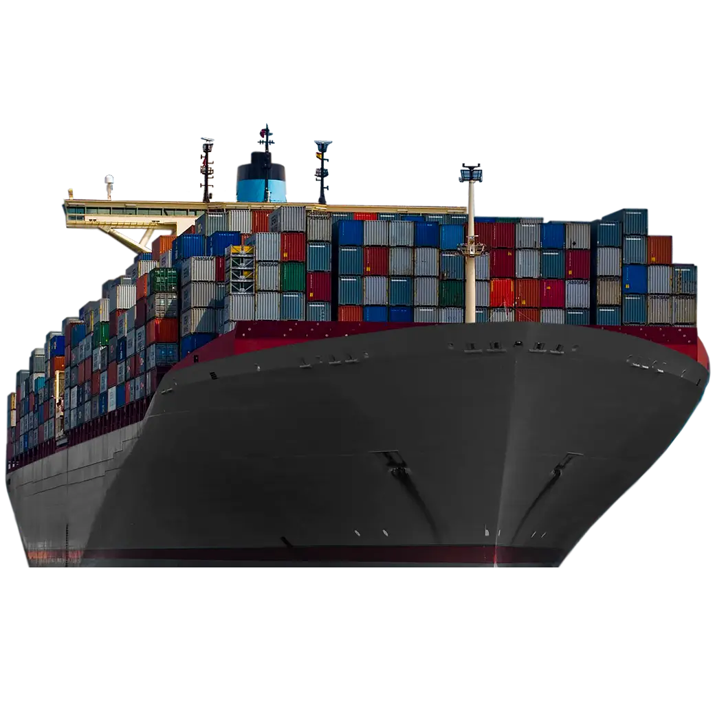 Barco de carga en el mar representando transporte marítimo